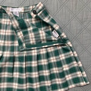 Urban Outfitters Pleated Green Plaid Miniskirt